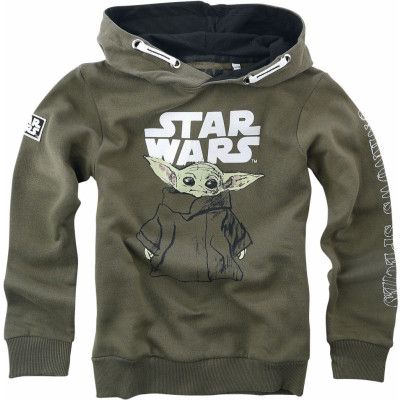Star Wars - Disney Luvtröja - Barn - The Mandalorian - Grogu - Sketch - 116 164 - för barn - khaki