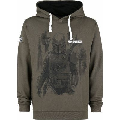 Star Wars - Disney Luvtröja - The Mandalorian - Bounty Hunter - S XXL - för Herr - khaki