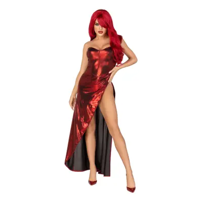 Glamour Body med Kjol Deluxe Maskeraddräkt - Small