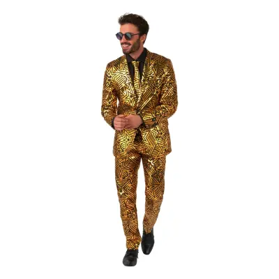 OppoSuits Golden Geo Star Kostym - 52