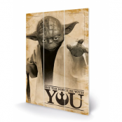 STAR WARS - May The Force Be With You - Wood Print 20x29.5cm