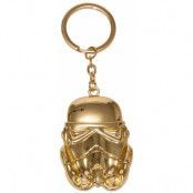 Star Wars - Golden Stormtrooper Metal Keychain
