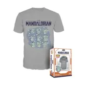 Boxed Pop!Tees: Star Wars: The Mandalorian - Grogu On Ship T-Shirt (M)
