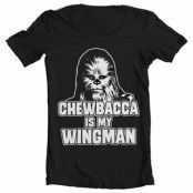 Chewbacca Is My Wingman Wide Neck Tee, Wide Neck T-Shirt