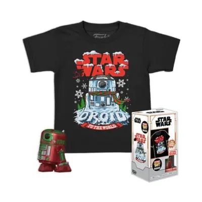 Pocket Pop! & Tee (Child) Disney: Star Wars - Holiday R2-D2 (Metallic) Vinyl Figure & T-Shirt (S)