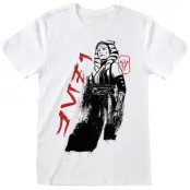 Star Wars - Disney T-shirt - Ahsoka - Ink Text - S XXL - för Dam - vit