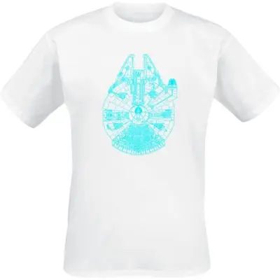 Star Wars - Disney T-shirt - Blue Falcon - S 3XL - för Herr - vit
