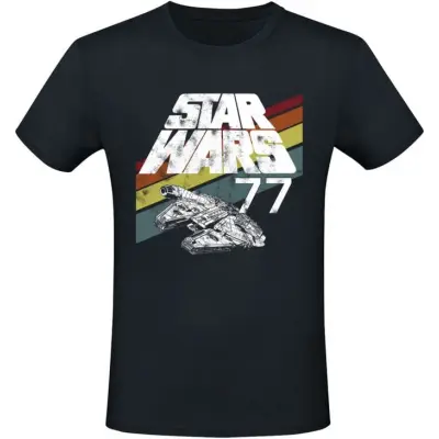 Star Wars - Disney T-shirt - 77 Falcon - S XXL - för Herr - svart