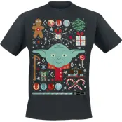 Star Wars - Disney T-shirt - Christmas Yoda - L XXL - för Herr - svart