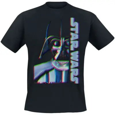 Star Wars - Disney T-shirt - Darth Vader - Glitch - S L - för Herr - svart