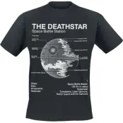 Star Wars - Disney T-shirt - Death Star Sketch - S XXL - för Herr - svart