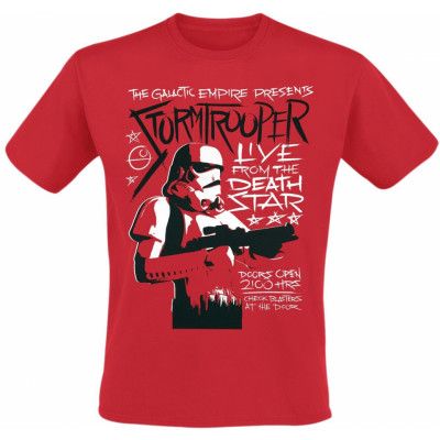 Star Wars - Disney T-shirt - Stormtrooper - Art - S XXL - för Herr - röd