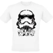 Star Wars - Disney T-shirt - Stormtrooper - Ink Helmet - M XXL - för Herr - vit