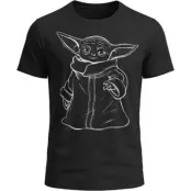 Star Wars - Disney T-shirt - The Madalorian - Grogu - S XL - för Herr - svart