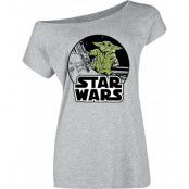 Star Wars - Disney T-shirt - The Mandalorian - Grogu Spacewalk - S L - för Dam - grå