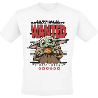 Star Wars - Disney T-shirt - The Mandalorian - Grogu - Wanted On Behalf Of Imperial Interests - M XXL - för Herr - vit