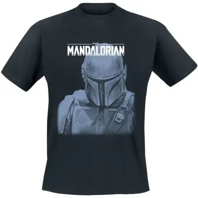 Star Wars - Disney T-shirt - The Mandalorian - Mando Portrait - M XXL - för Herr - svart