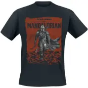Star Wars - Disney T-shirt - The Mandalorian - Mando Walk - M XXL - för Herr - svart