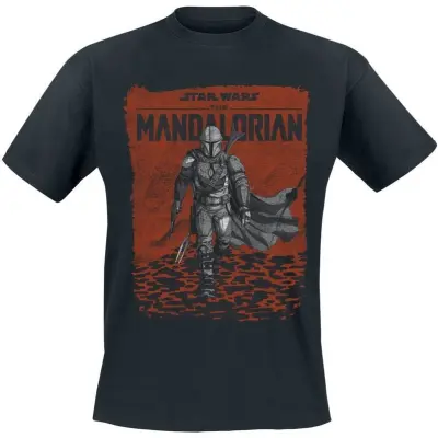 Star Wars - Disney T-shirt - The Mandalorian - Mando Walk - M XXL - för Herr - svart