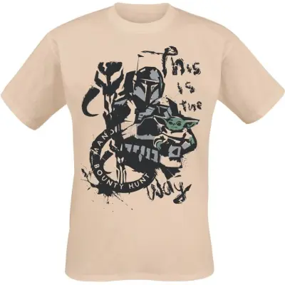 Star Wars - Disney T-shirt - The Mandalorian - This Is The Way - Painted - M XXL - för Herr - sand