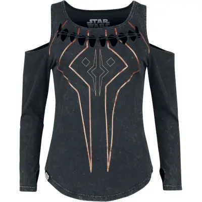 Star Wars - Disney Långärmad tröja - Ahsoka - S XL - för Dam - mörkgrå
