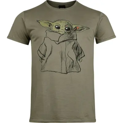 Star Wars - Marvel T-shirt - Grogu Sketch - S XXL - för Herr - grön