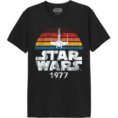Star Wars - Disney T-shirt - 1977 - Millennium Falcon - S XL - för Herr - svart