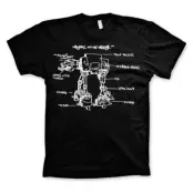 Star Wars T-Shirt At-At Sketch - Black (S)