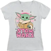 Star Wars - Disney T-shirt - Barn - Starry - Grogu - 104 152 - för barn - ljusgråmelerad