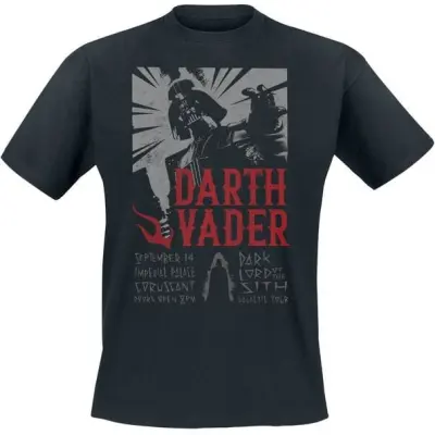 Star Wars T-shirt - Darth Vader - Galactic Tour - S 5XL - för Herr - svart