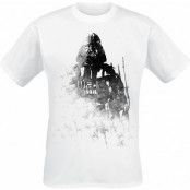 Star Wars T-shirt - Darth Vader Ink - S XXL - för Herr - vit