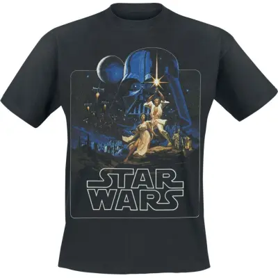 Star Wars - Disney T-shirt - Episode 4 - A New Hope - Classic Poster - S XXL - för Herr - svart