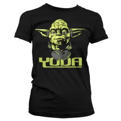 Star Wars - T-Shirt Girl Cool Yoda - Black (S)