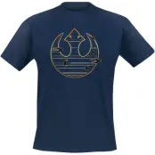 Star Wars - Disney T-shirt - Gold Rebel Logo - M XXL - för Herr - blå