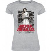 Star Wars T-shirt - Leia - Comic - M XXL - för Dam - grå