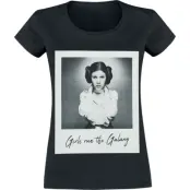 Star Wars - Disney T-shirt - Leia - Girls Run The Galaxy - L XXL - för Dam - svart