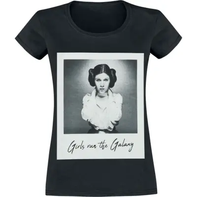 Star Wars - Disney T-shirt - Leia - Girls Run The Galaxy - L XXL - för Dam - svart