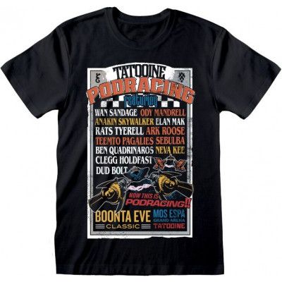 Star Wars - Disney T-shirt - Podracing - S XXL - för Herr - svart