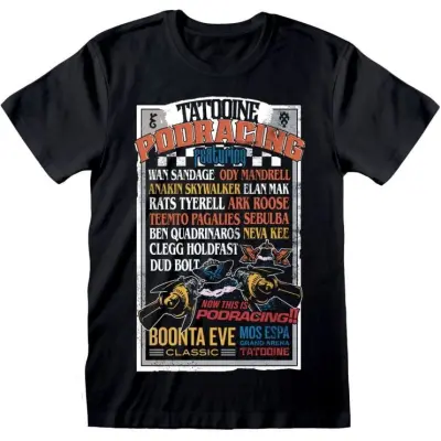 Star Wars - Disney T-shirt - Podracing - S XXL - för Herr - svart