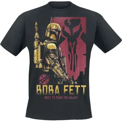 Star Wars - Disney T-shirt - The Book Of Boba Fett - Roam The Galaxy - S 5XL - för Herr - svart