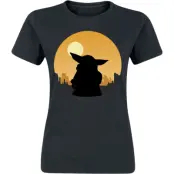 Star Wars T-shirt - The Mandalorian - Grogu Sundown - S XXL - för Dam - svart