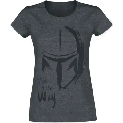 Star Wars - Disney T-shirt - The Mandalorian - This Is The Way - S XXL - för Dam - grafit