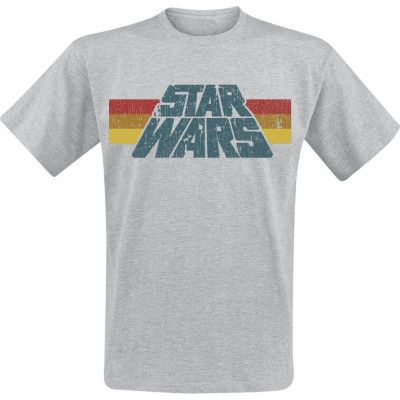 Star Wars - Disney T-shirt - Vintage 77 - S 5XL - för Herr - gråmelerad