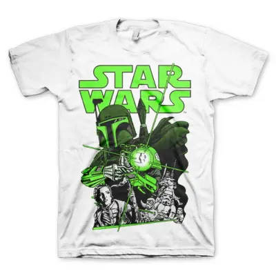 Star Wars - T-Shirt Vintage Boba Feet - White (L)
