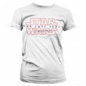 Star Wars The Last Jedi Logo Vit Dam T-shirt L