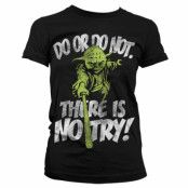 Star Wars There Is No Try - Yoda Girly T-Shirt