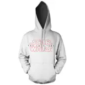 Star Wars The Last Jedi Logo Vit Hoodie XXL
