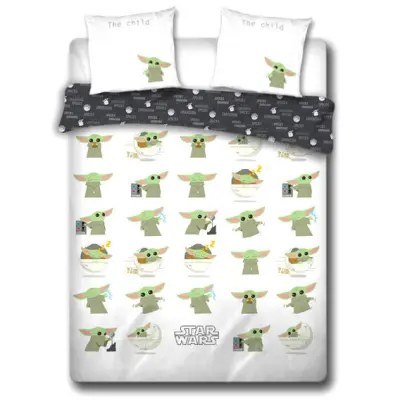 Star Wars The Mandalorian Baby Yoda cotton duvet cover bed 135cm