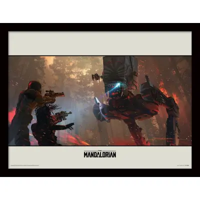 Star Wars - The Mandalorian Walker - Framed Print 30X40Cm