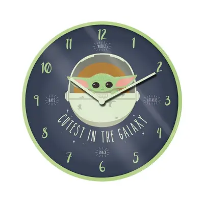 Star Wars The Mandalorian Wall Clock Cutest In The Galaxy 25cm
